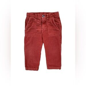 Jacadi Size 18 Months Rust Red Jersey Lined Corduroy Pants